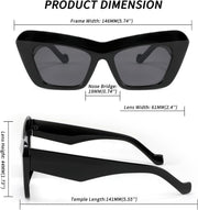 ÉÌƷͼƬ 7 | B09TFBWQ5G | FEISEDY Retro Square Cat Eye Sunglasses Jelly Colored Women Men 90s B2902
