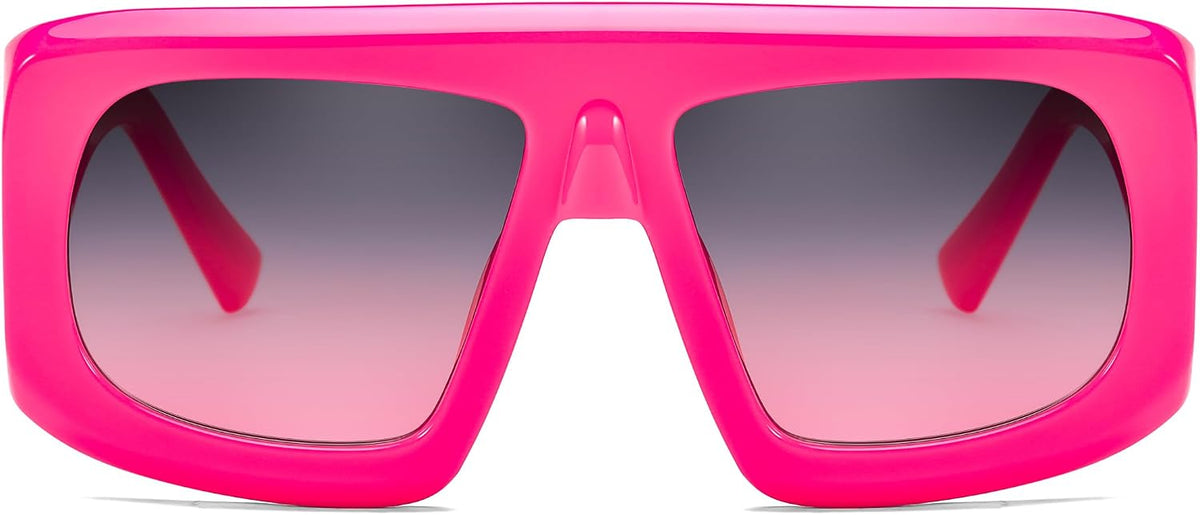 ÉÌƷͼƬ 3 | B0CYX6Y87W | FEISEDY Retro Oversized Avaitor Sunglasses for Women Men Bold Thick Frame Flat Top Shades B0126