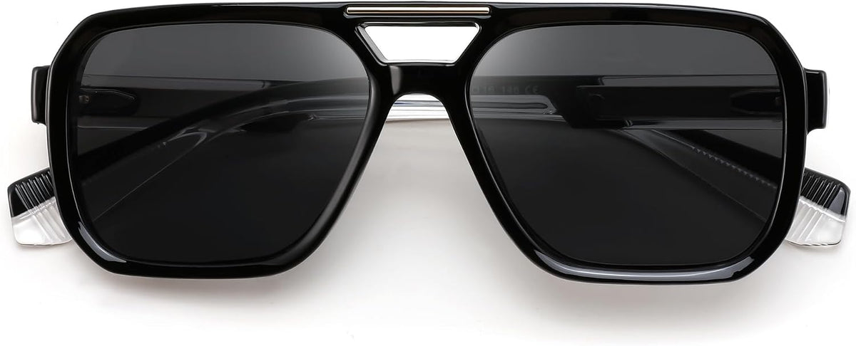 ÉÌƷͼƬ 9 | B0GLG5HZ1L | FEISEDY Retro Square Aviator Sunglasses for Men Women B0390