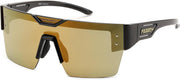 Black Frame With Gold Lenses / 65 Millimeters | B0D4YHJ3HC | FEISEDY Sunglasses Men Women, Big Oversized Square Frame,UV400 Mirrored Sun Glasses, Cycling Driving Fishing Hiking B0064