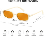 ÉÌƷͼƬ 39 | B0DX1678RX | FEISEDY Retro Rectangular Sunglasses for Women Men 90s Small Vintage Fashion Square Sunnies B0282