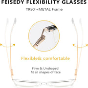 ÉÌƷͼƬ 18 | B096LSK611 | FEISEDY Blue Light Blocking Glasses Computer Glasses Women Men Cateye TR90 Frame B2772