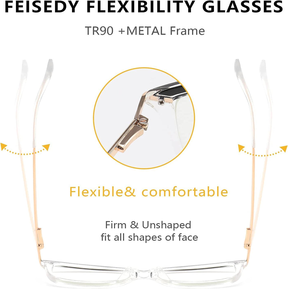 ÉÌƷͼƬ 18 | B096LSK611 | FEISEDY Blue Light Blocking Glasses Computer Glasses Women Men Cateye TR90 Frame B2772