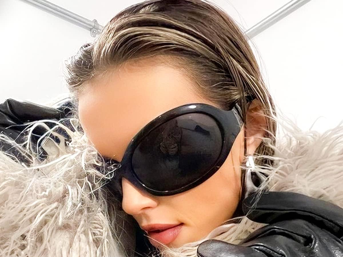 ÉÌƷͼƬ 8 | B0BYX6JXMW | FEISEDY Bug Eye Y2K Oversized Sunglasses Women Men Oval Frame B2391