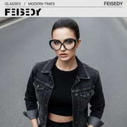 ÉÌƷͼƬ 18 | B0GXZ3356Q | FEISEDY Oversized Cat Eye Blue Light Blocking Glasses for Woman, Retro Cateye Eyeglasses, Stylish Bluelight Glasses B0454