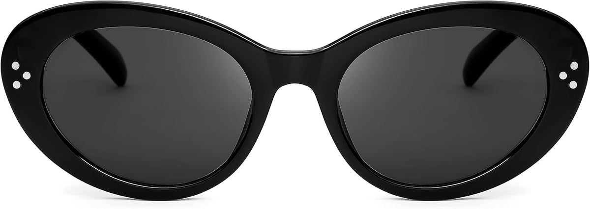 ÉÌƷͼƬ 2 | B0B2W7SH52 | FEISEDY Y2k Oval Sunglasses Womens Thick Bold Retro Clout Goggles Round Cateye Shades B2313