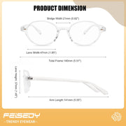 ÉÌƷͼƬ 19 | B0DJ4YNFXZ | FEISEDY Vintage Oval Blue Light Glasses for Women Men Stylish Lightweight 90s Eyeglasses Fake Nerd Y2k Eyewear Frame B0242