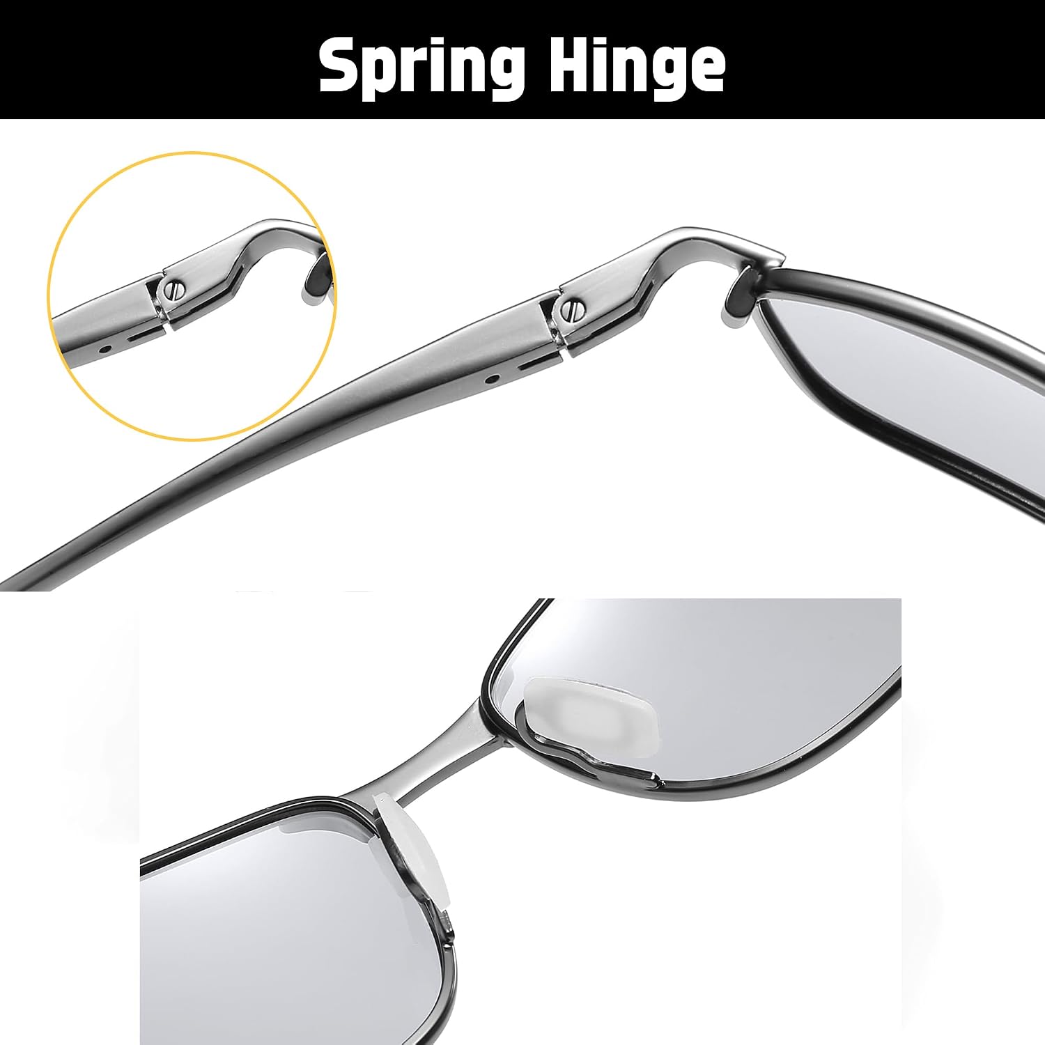商品图片 22 | B07GSRV2H5 | FEISEDY Rectangle Polarized Square Sunglasses for Men Women B2444