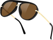 Black Frame + Tea Lens / 58 Millimeters | B0GYWDLKQJ | FEISEDY Classic Aviator Sunglasses UV400 Protection for Women Men B0461