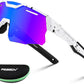 001 White Frame Blue Mirrored Lens / Large | B0D78PH6WC | FEISEDY Kids Teens Baseball Polarized Sunglasses Sports Cycling Glasses for Youth Boys Girls Age 8-16 B0157