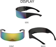 ÉÌƷͼƬ 21 | B08THY8CBQ | FEISEDY 80s Futuristic Cyclops Cyber Visor Sunglasses Men Women Punk Style Cosplay B2740
