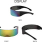 商品图片 21 | B08THY8CBQ | FEISEDY 80s Futuristic Cyclops Cyber Visor Sunglasses Men Women Punk Style Cosplay B2740