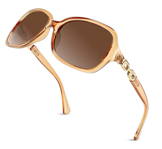FEISEDY Womens Polarized Sunglasses Square Wraparound Shades UV400 Mirrored Trendy Sun Glasses for Women B2526