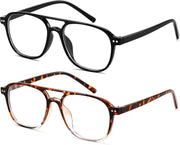 Black+leopard Grey / 50 Millimeters | B0G5P8JVDK | FEISEDY Blue Light Blocking Glasses Women Men Square Computer Lightweight Pilot Glasses Anti Eyestrain & UV Glare B0141
