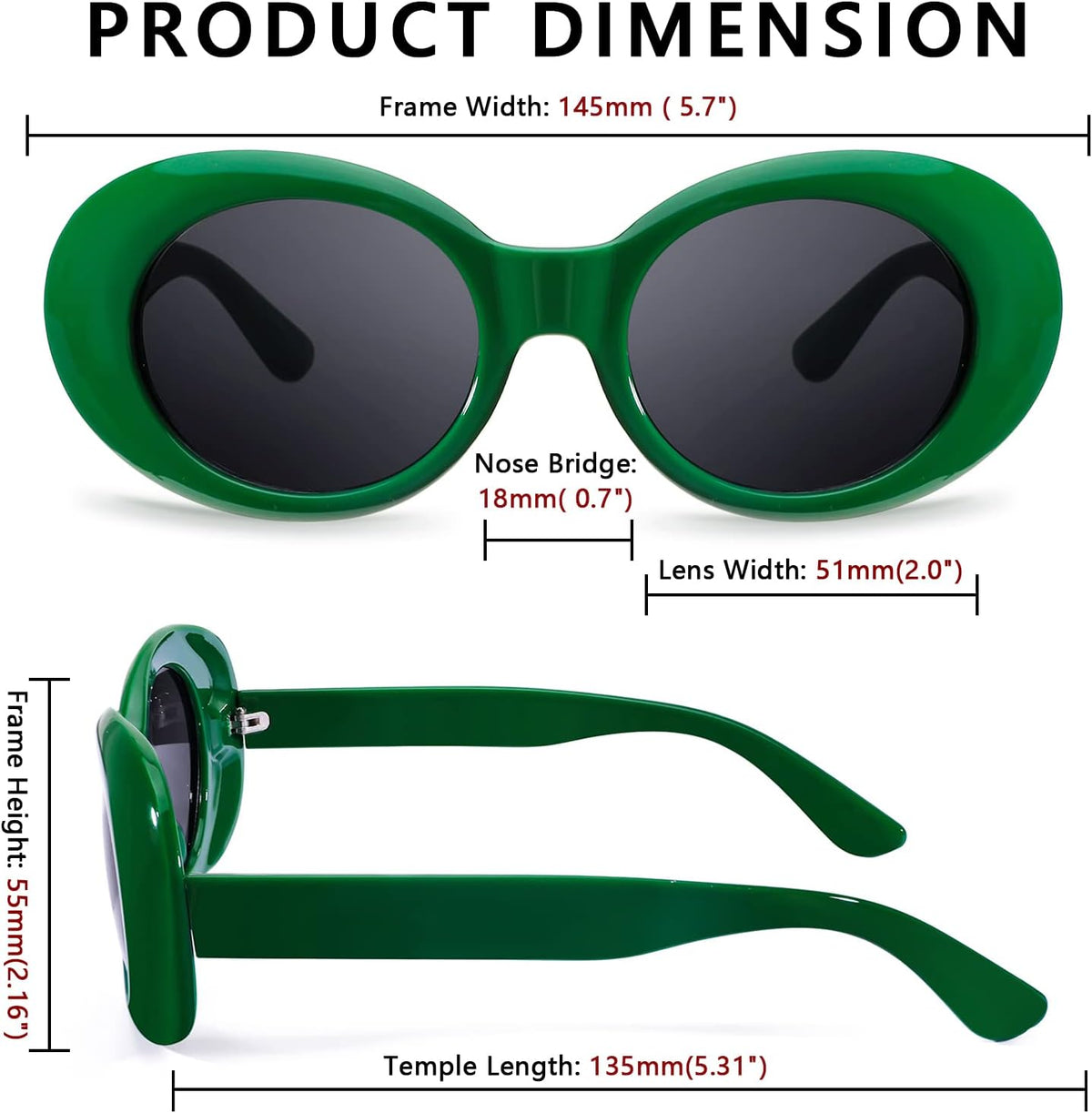 ÉÌƷͼƬ 64 | B074H8KFSZ | FEISEDY Sunglasses White Oval Clout Goggles for Women Men Retro Round Trendy Rimmed Clueless Costume Frame B2253