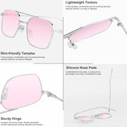 ÉÌƷͼƬ 36 | B09GKB6G1G | FEISEDY Fashion Square Aviator Sunglasses Women Men Trendy Retro Metal Frame Sun Glasses Candy Color Lens B1036
