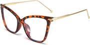 Leopard / 53 Millimeters | B07KNN1DL7 | FEISEDY Oversized Cat Eye Glasses Frame with Clear Lenses Eyewear for Women B2460