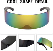 ÉÌƷͼƬ 19 | B08THY8CBQ | FEISEDY 80s Futuristic Cyclops Cyber Visor Sunglasses Men Women Punk Style Cosplay B2740