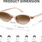 商品图片 20 | B0DMN6519L | FEISEDY Retro Oval Cat Eye Sunglasses for Women 90s Narrow Lightweight Shades Y2k Trendy Sunnies B0257