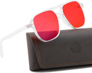 Transparent / Maximum Protection-Red Lens | B0FD24J77C | FEISEDY Blue Light Glasses for Computer Gaming Anti Eyestrain Glasses G2835