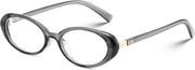 Transparent Grey / 54 Millimeters | B0F6MW26L2 | FEISEDY Oval Blue Light Glasses for Woman Vintage Small Face Lightweight Eyeglasses Retro Nerd Y2K Frame B0290