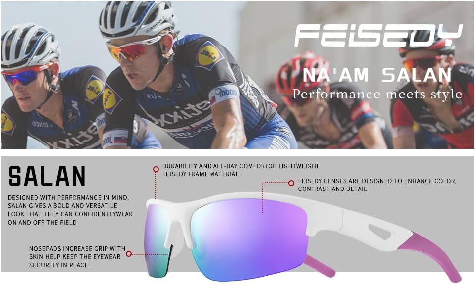 ÉÌƷͼƬ 14 | B09QHKM8H2 | FEISEDY Polarized Sports Sunglasses Driving Cycling Shades For Men Women Baseball Running UV Protection Sunglasses B2878