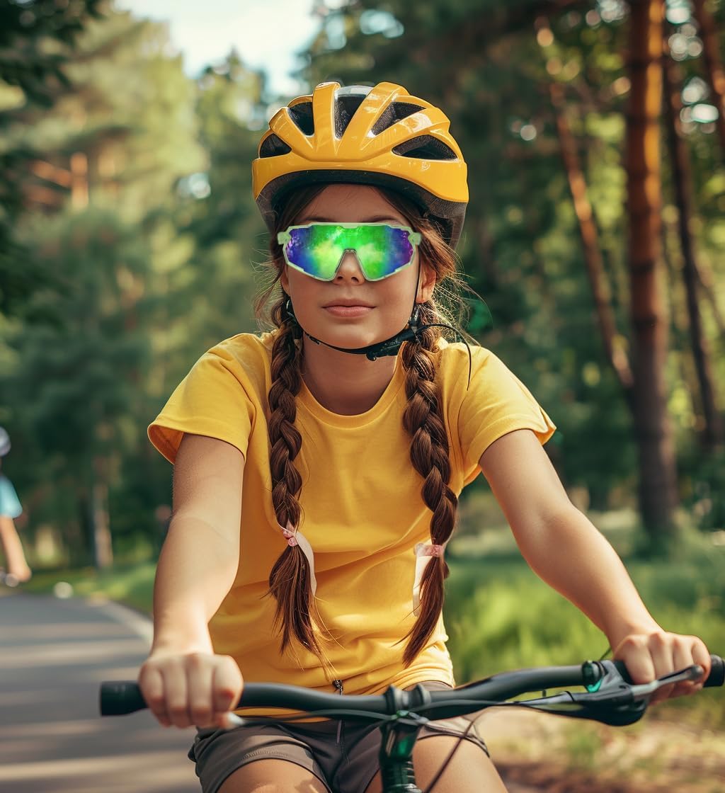 商品图片 33 | B0D6XZ67Q2 | FEISEDY Kids Teens Baseball Polarized Sunglasses Lightweight Frame UV400 Sports Cycling Shades for Boys Girls B0190