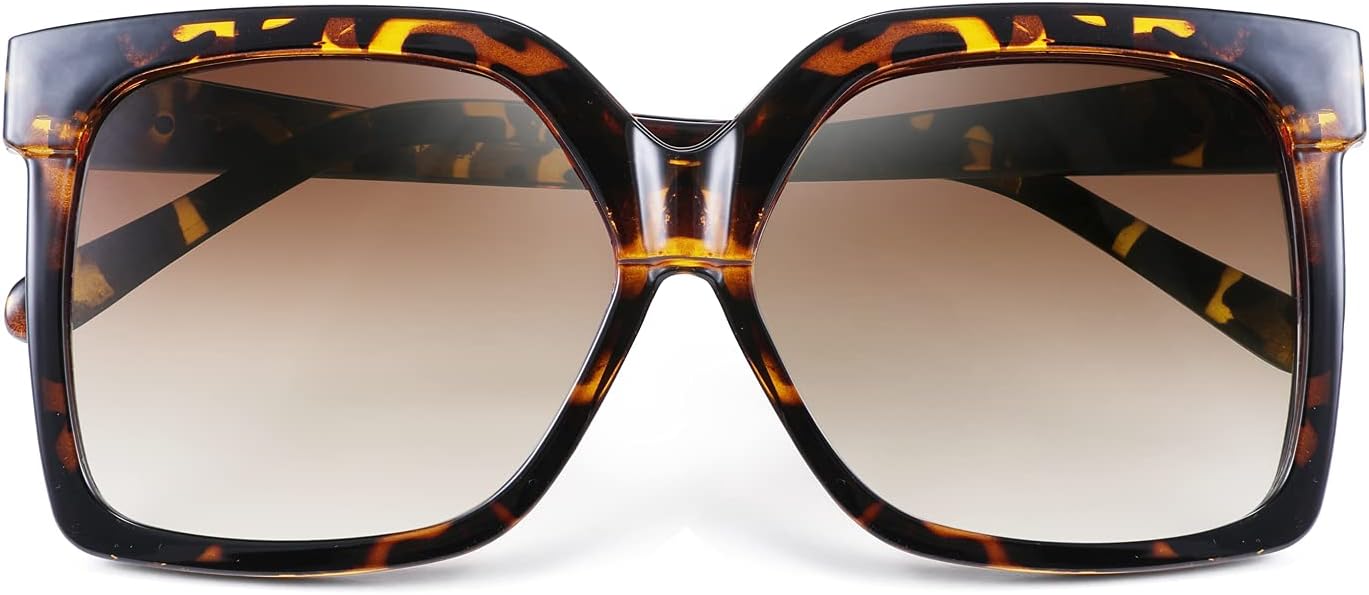 商品图片 4 | B095BFB4R9 | FEISEDY Oversize Square Frame Butterfly Sunglasses Simple Fashion Style Bent Legs Design Eyewear B2762