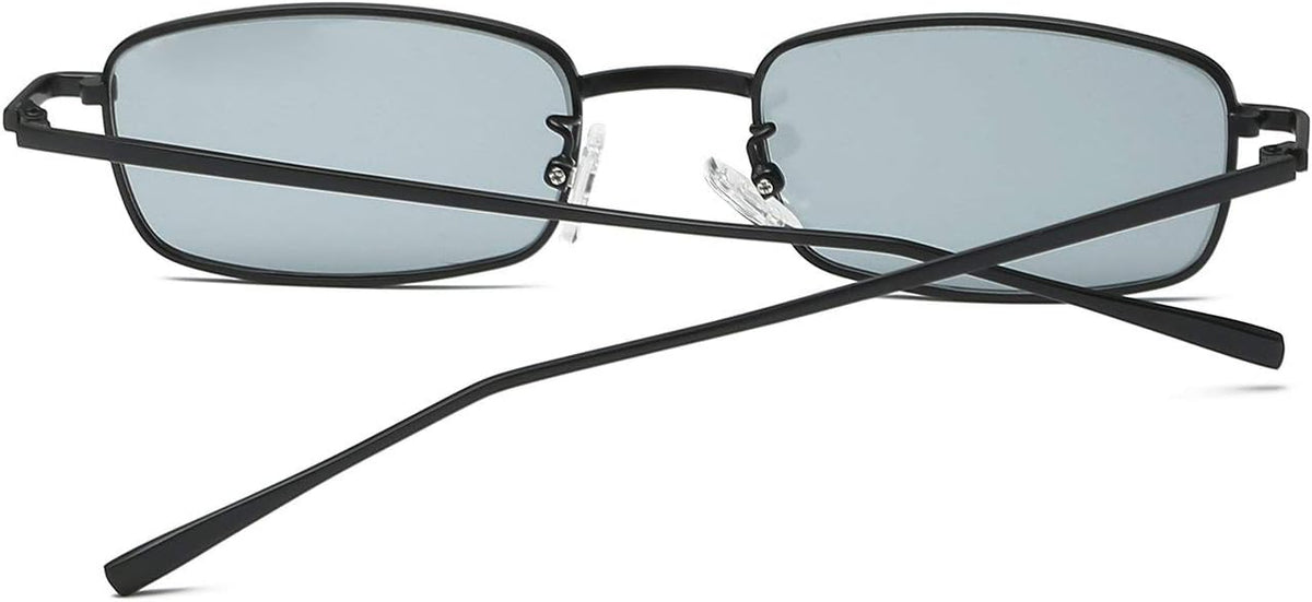 ÉÌƷͼƬ 4 | B079L1KYF3 | FEISEDY Vintage Small Rectangle Sunglasses Women Men Retro Trendy Square Metal Frame Sun Glasses B2295