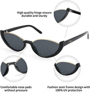 ÉÌƷͼƬ 11 | B09P86RSS8 | FEISEDY Fashion Small Cat Eye Sunglasses for Women Retro Trendy Cool Sun Glasses B2864
