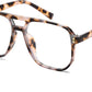 Pink Leopard Frame / 54 Millimeters | B0DNSB1ZWK | FEISEDY Blue Light Glasses for Women Men Oversized Pilot Lightweight B2866