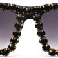 商品图片 20 | B09V7X56D4 | FEISEDY Women Crystal Square Cat Eye Sunglasses Sparkling Trendy Retro Cateye Sunglasses B2898
