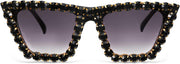 ÉÌƷͼƬ 20 | B09V7X56D4 | FEISEDY Women Crystal Square Cat Eye Sunglasses Sparkling Trendy Retro Cateye Sunglasses B2898