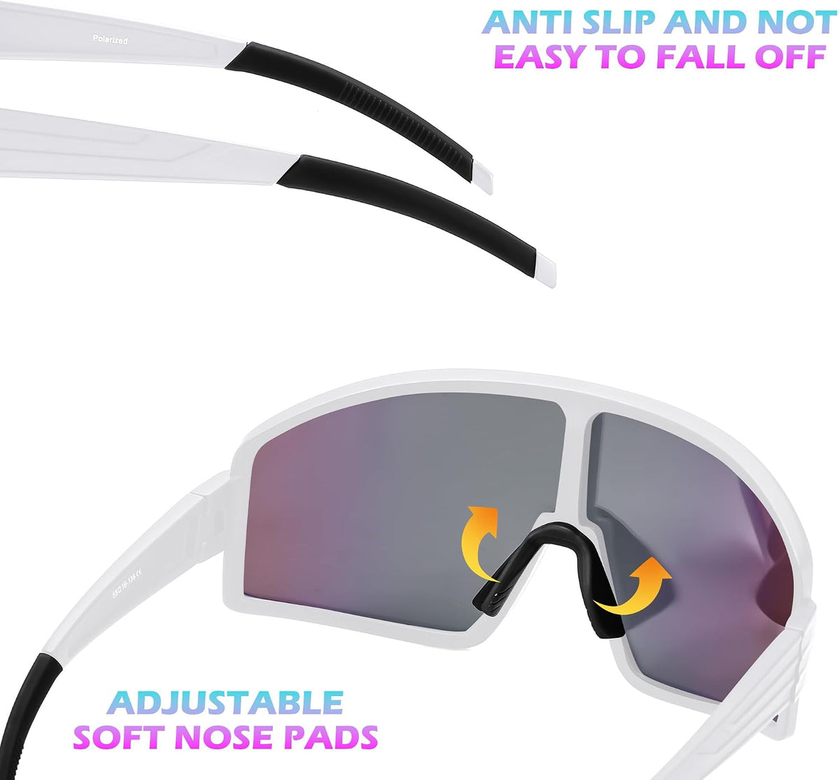 ÉÌƷͼƬ 4 | B0CTT71RHP | FEISEDY Polarized Sports Sunglasses for Men Women Youth Cycling Glasses Baseball Softball Sunglasses B2368