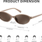 商品图片 54 | B0DMN6519L | FEISEDY Retro Oval Cat Eye Sunglasses for Women 90s Narrow Lightweight Shades Y2k Trendy Sunnies B0257