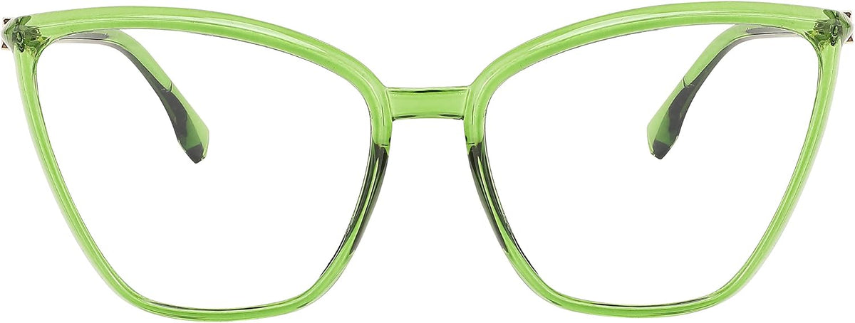 005 Transparent Green Frame / 58 Millimeters | B0BPXJ5QZD | FEISEDY Cat Eye Blue Light Blocking Glasses for Women Computer glasses Fashion Cateye Eyewear B2977