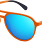 A Orange/Blue / 56 Millimeters | B0GXPC961M | FEISEDY Polarized Aviator Sunglasses for Men Women Trendy Sports B0324 | 100% UV400 protection, HD TAC lenses, Lightweight & durable, Driving, Hiking, Fishing, 50% recycled materials