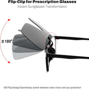 ÉÌƷͼƬ 4 | B0FX3Q74X7 | FEISEDY Clip-on Flip Up Rimless One Piece Sunglasses for Glasses TAC Lenses B0345
