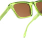Green/Brown / 52 Millimeters | B0FHCRFDBQ | FEISEDY Trendy Square Polarized Sunglasses For Men Women Thick Frame B0294