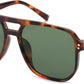 Tortoise Frame/Dark Green Lens / 57 Millimeters | B0CBS1MDSX | FEISEDY Retro Square Aviator Sunglasses Women Men 70s Vintage Trendy Plastic Frame Sun Glasses B2835