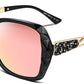 商品图片 10 | B079GT4RXH | FEISEDY Polarized Women Square Sunglasses Sparkling Composite Shiny Frame B2289