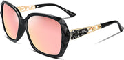 ÉÌƷͼƬ 11 | B079GSTW1D | FEISEDY Polarized Women Square Sunglasses Sparkling Composite Shiny Frame B2289