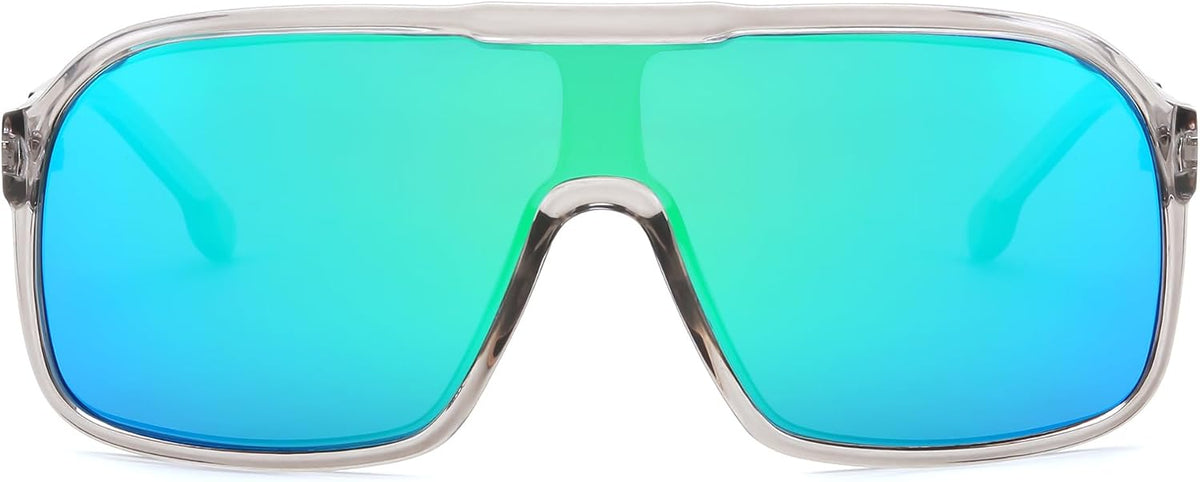 ÉÌƷͼƬ 35 | B0CWTZ9491 | FEISEDY Fashion Polarized Sunglasses Oversized One Piece Reflective Lens Sports Sun Glasses B0122