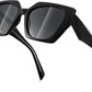 003 Obsidian / 52 Millimeters | B0CNCTPJQG | FEISEDY Trendy Polarized Sunglasses, Oversized Irregular TR Frame for Women Men, Retro Shades UV400 B0016