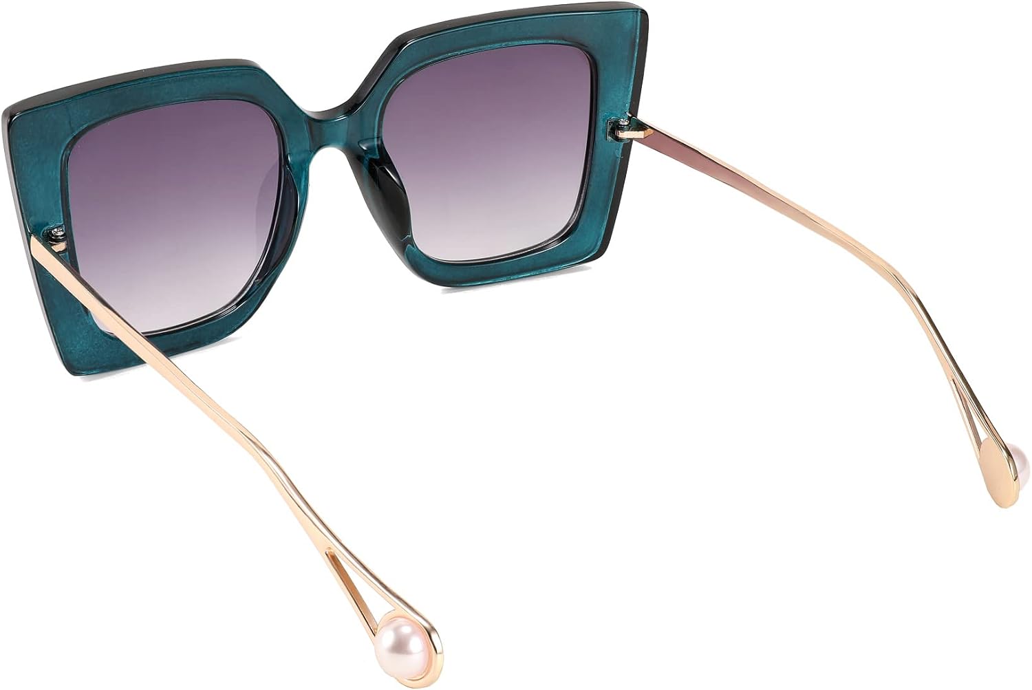 商品图片 66 | B08HVPGJW5 | FEISEDY Sunglasses Womens Trendy, Oversized Square Shades, Pearl Inlay Cat Eye Frame UV400 Protection B2625