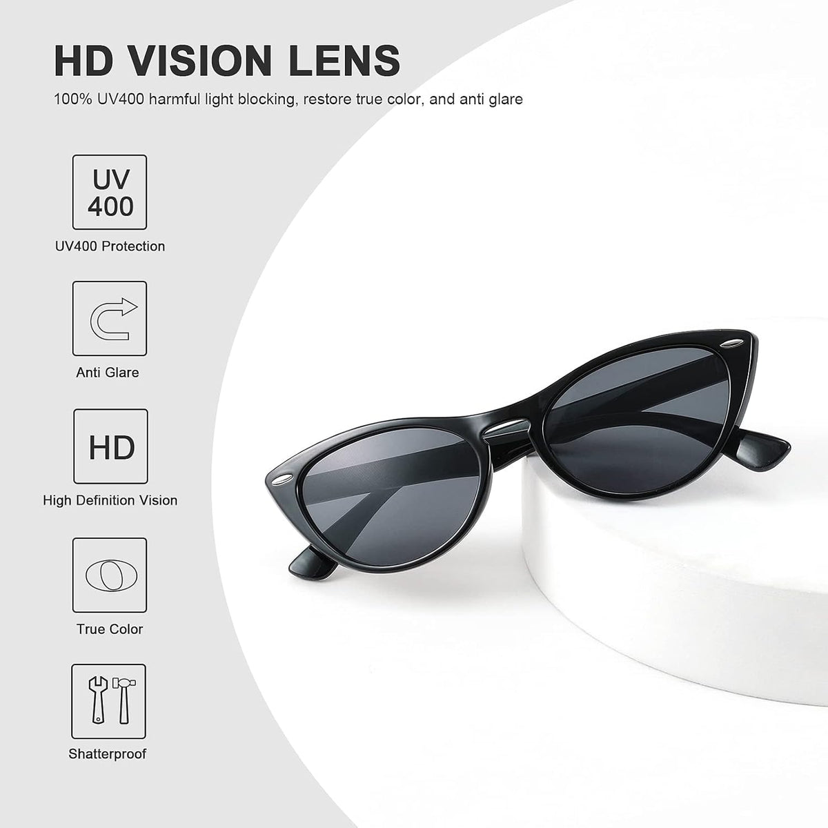 ÉÌƷͼƬ 24 | B08B8G5GR9 | FEISEDY Retro Cat Eye Sunglasses Women Men Vintage Small Cateye UV400 Sunglasses B2617