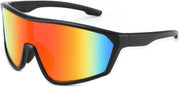 Red Mirrored Lenses Black Frame / 65 Millimeters | B0CNSGX4RR | FEISEDY Cycling Sunglasses Men Women, UV400 Protection for Baseball Cycling Sun Glasses Youth 8-12 B0085