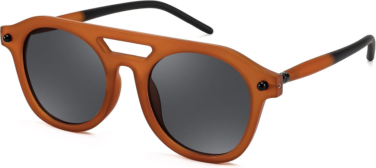 003 - Orange Black / 50 Millimeters | B0CHBB5JZ7 | FEISEDY Retro Square Aviator Sunglasses Womens Mens Trendy 70s Vintage Stylish Frame UV400 Sun Glasses B0051