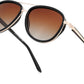 Black/Gradient Tea / 55 Millimeters | B0GL7MVS95 | FEISEDY Retro Polarized Aviator Sunglasses for Women Men B0259
