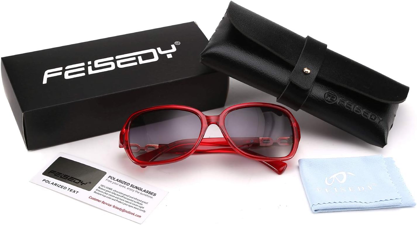 商品图片 52 | B08LPZDDKZ | FEISEDY Womens Polarized Sunglasses Square Wraparound Shades UV400 Mirrored Trendy Sun Glasses for Women B2526